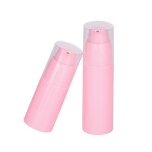 Contenedores sin aire de PP de cilindro rosa MS309 para belleza