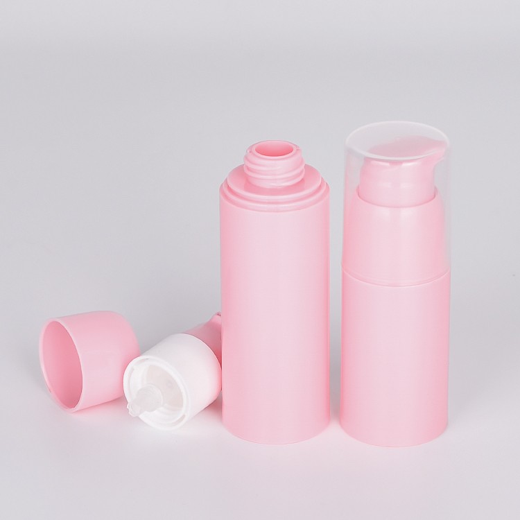 MS309 Pink cylinder PP airless containers for beauty