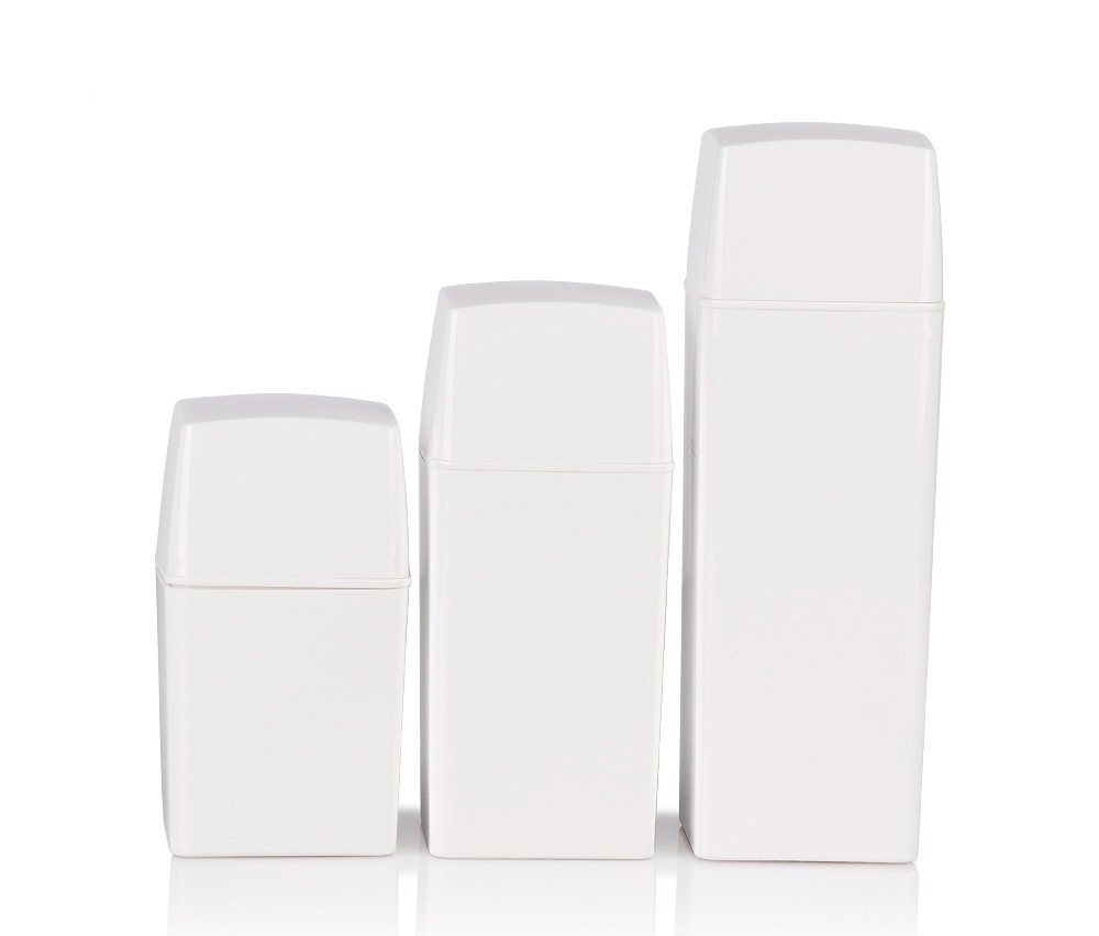 MS312 Square PP airless containers with snap top cap