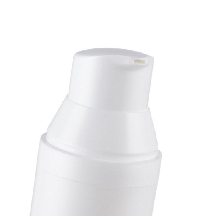 MS318 PP white airless bottles for formulations with natural cap