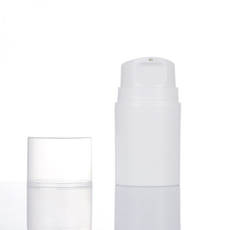 MS319 PP white round airless cosmetic bottles with big dosage