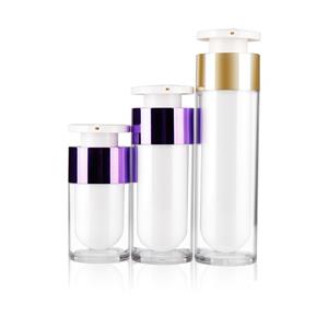 MS011 Airless Pump-Kosmetikflaschen mit graduellem Farbdrehverschluss