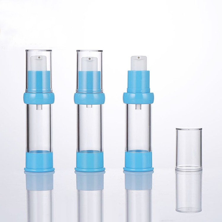 MS017 Clear airless dispensing bottles with metallic cap