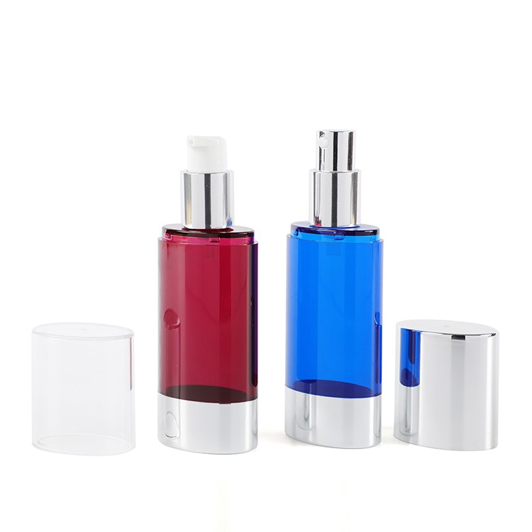 MS022 Oval blue AS airless dispensing pump system bottles