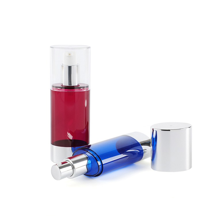 MS022 Oval blue AS airless dispensing pump system bottles