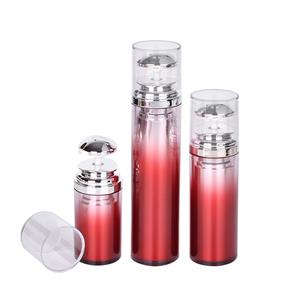MS027 Gradual red color AS airless dispensing bottles