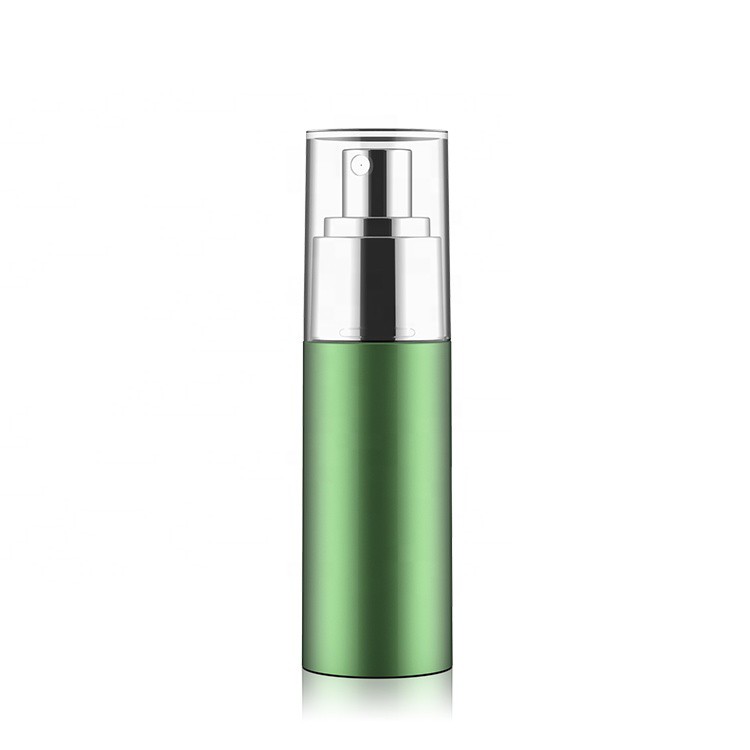 MS034 Green vacuum cosmetic bottles with spraying pump