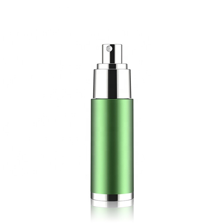 MS034 Green vacuum cosmetic bottles with spraying pump