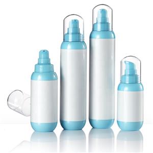 MS041 White SAN airless containers with blue pump