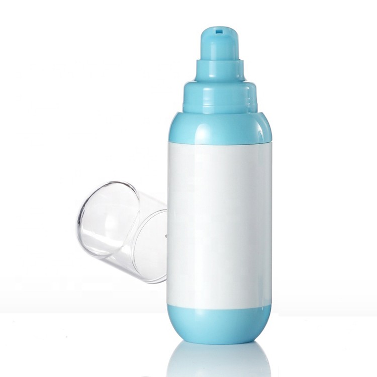 MS041 White SAN airless containers with blue pump