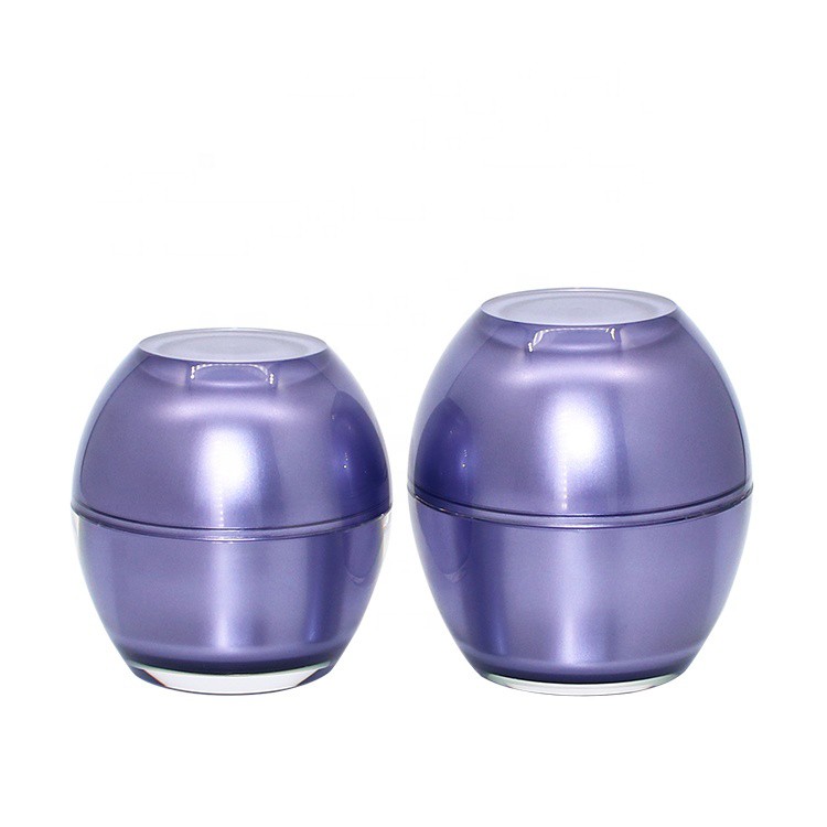 MJ008 Purple acrylic cosmetic jars with bowl cap