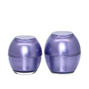 MJ008 Tarros cosméticos de acrílico púrpura con tapón de tazón