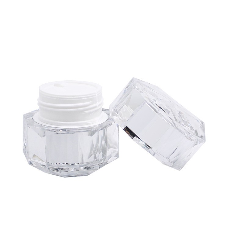 MJ037 Diamond acrylic cosmetic skincare jars