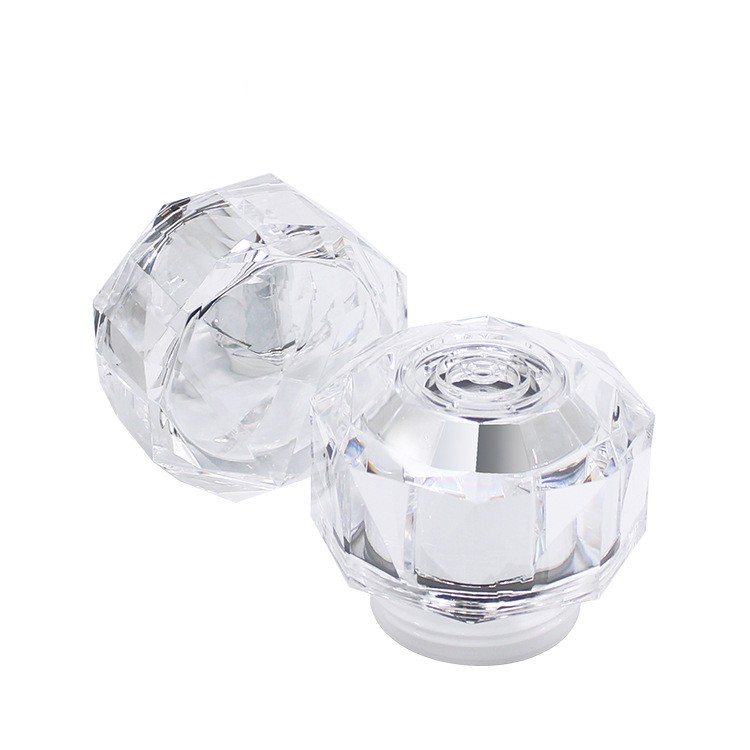 MJ037 Diamond acrylic cosmetic skincare jars