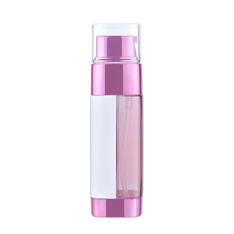 MB109 Red square plastic dual chamber bottles