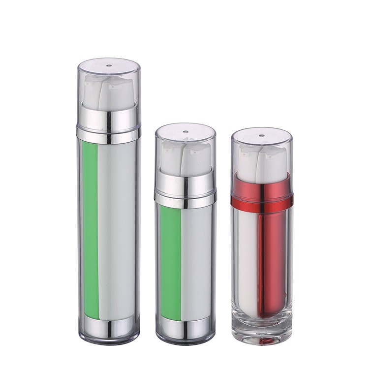 MB110 50ml Cylinder dual pump bottle cosmetic packaging