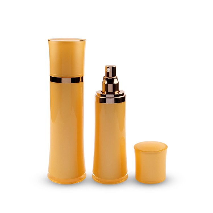 MB007 Yellow acrylic cosmetic packaging bottles