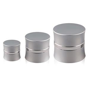 MJ104 Pots à crème en verre aluminium à double paroi en métal