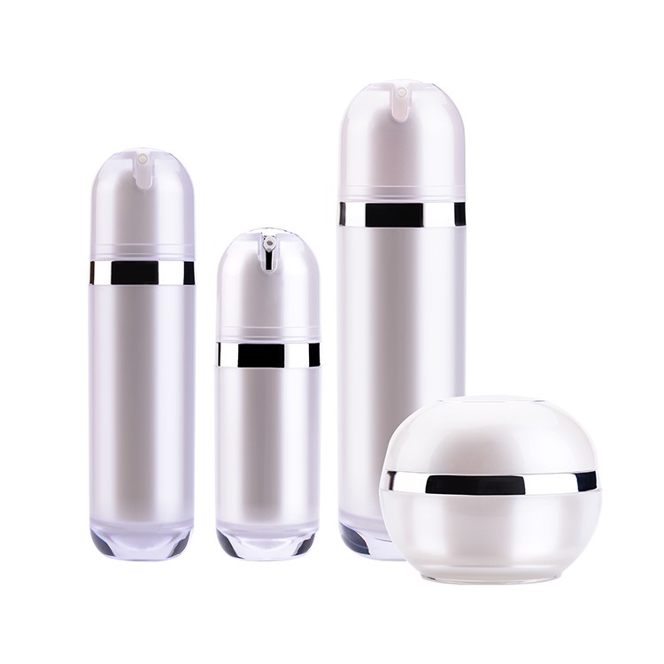 MB009 Oval square acrylic personal care packaging bottles