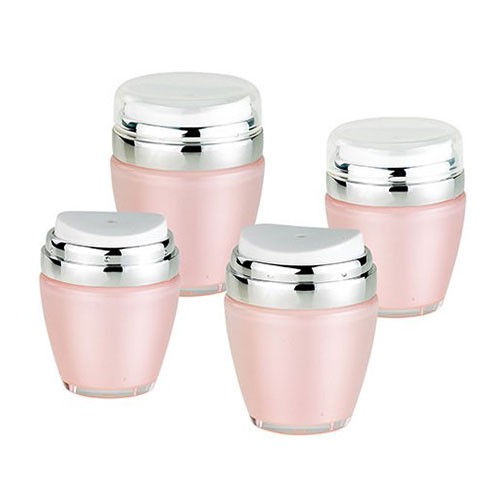 MS406 Pink acrylic vacuum dispensing pump jars