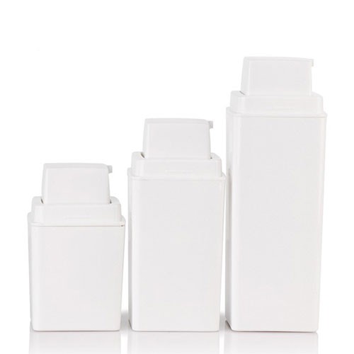 MS312 Square PP airless containers with snap top cap