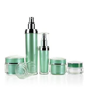 MB013 Botellas de envases cosméticos de acrílico verde para el cuidado de la piel