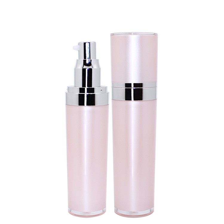 MB019 Pink round acrylic skincare lotion bottles