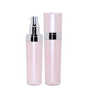 MB019 Pink round acrylic skincare lotion bottles