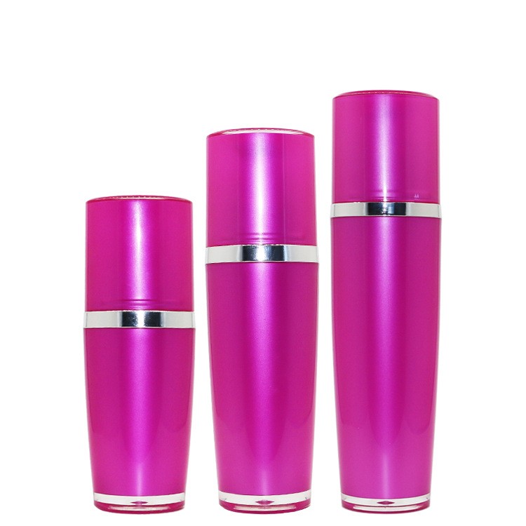 MB026 Red acrylic cosmetic bottles for moisturizers