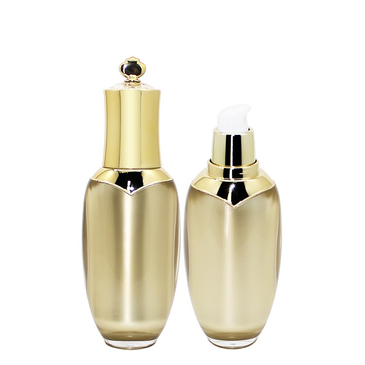 MB030 Gold acrylic beauty packaging lotion bottles
