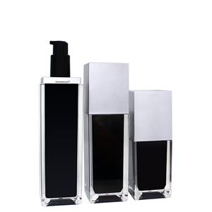MB032 Kosmetikverpackungsflaschen aus schwarzem Quadrat