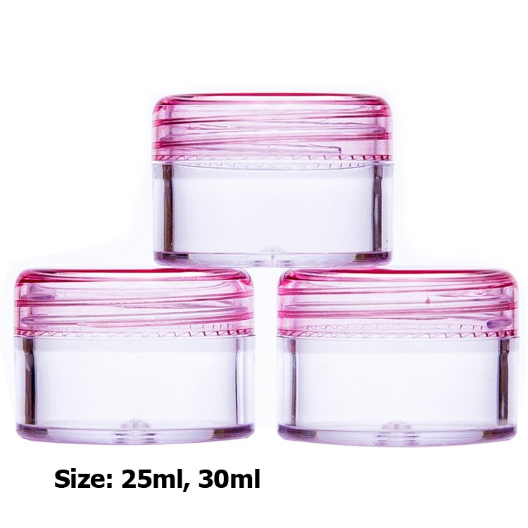 MJ301 - MJ304 Clear full sizes PS cosmetic jars with cap