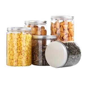 Klare PET-Lebensmittelgläser für Nüsse und Süßigkeiten