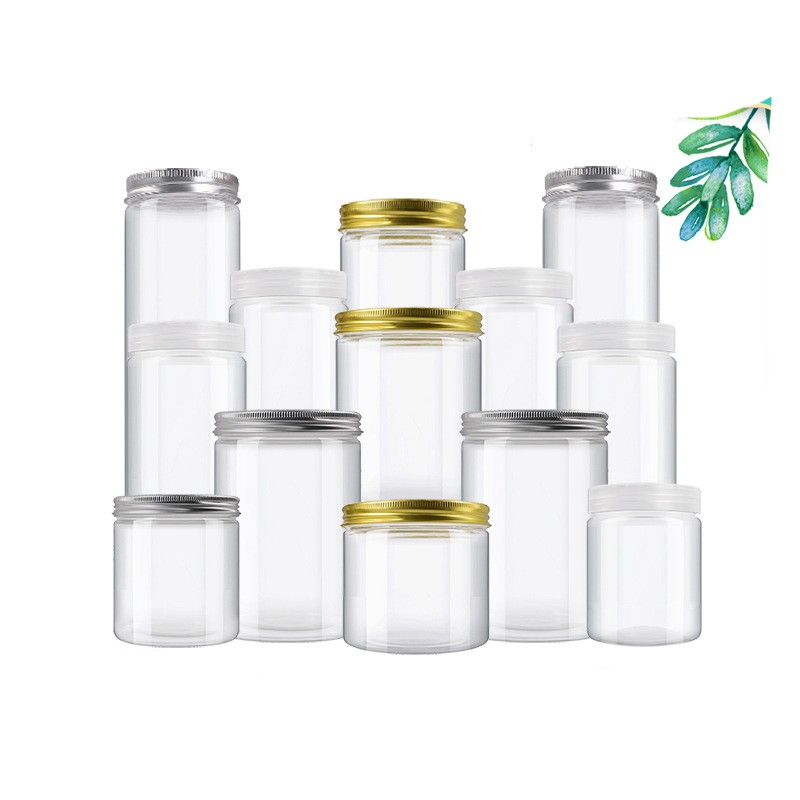 Clear PET Food jars for nuts and candies
