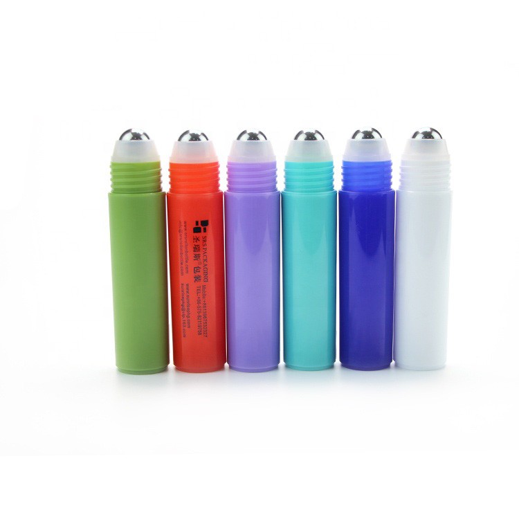 PP Roll On Bottle 002 10ml Colorful PP roll on bottles with steel ball