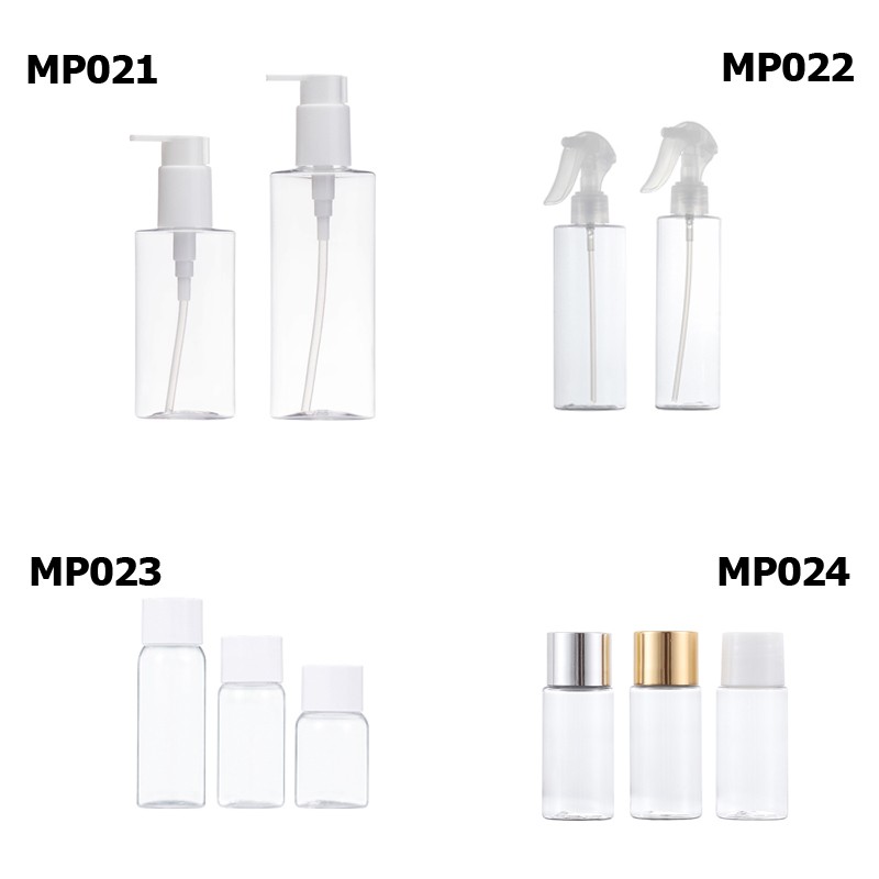 MP021 - MP024 plastic PET bottles with mini trigger