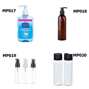 MP017 - MP020 Botellas PET transparentes con bomba para jabón de manos