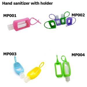 MP001 - MP004 Botellas desinfectantes de manos de 60 ml con soporte