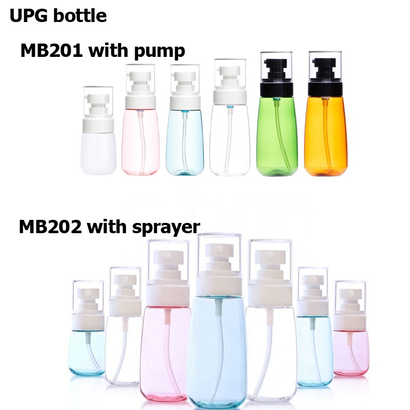 MB201 - MB202 Colorful UPG plastic spraying bottles