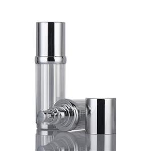MB029 Brushed silver acrylic personal care packaging bottles