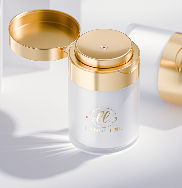 MS402 High-end cosmetic airless jars with flip top cap