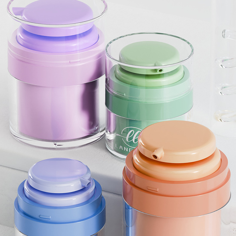 MS408 Barattoli airless con pompa dosatrice bianco perla