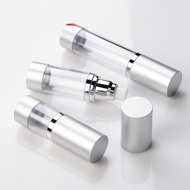 MS007 AS-Airless-Vakuumflasche silbermetallic matt