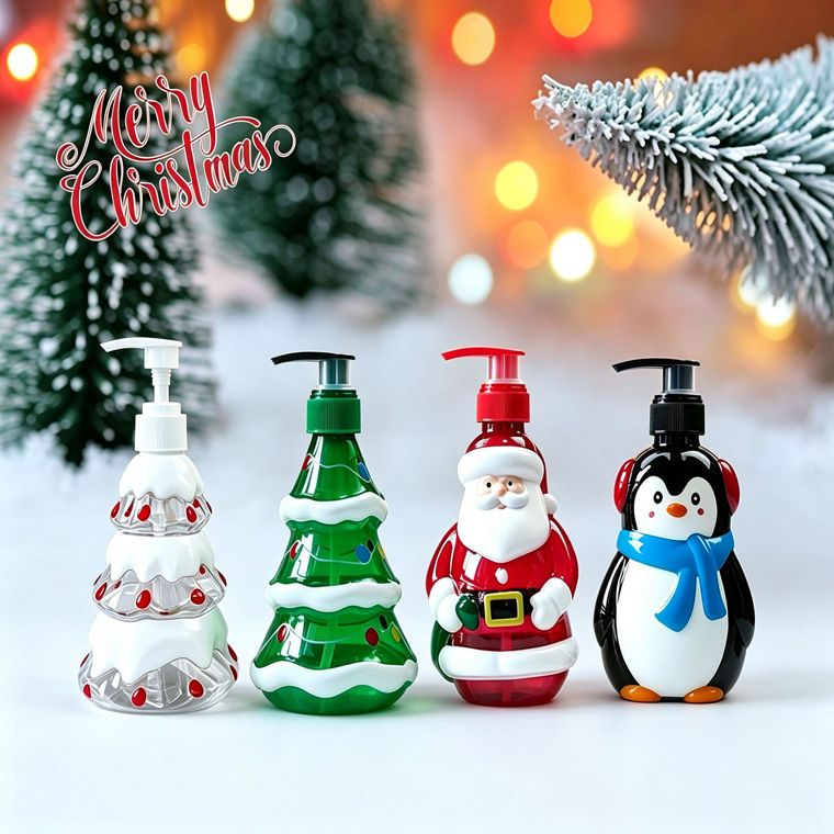 PET- Santa Claus bottles & Christmas tree bottles