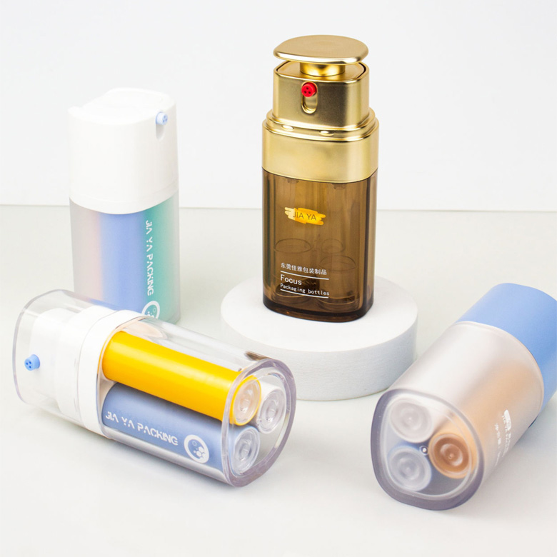 MB118 three chamber with dispensing pump bottles