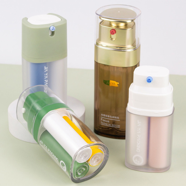 MB118 three chamber with dispensing pump bottles