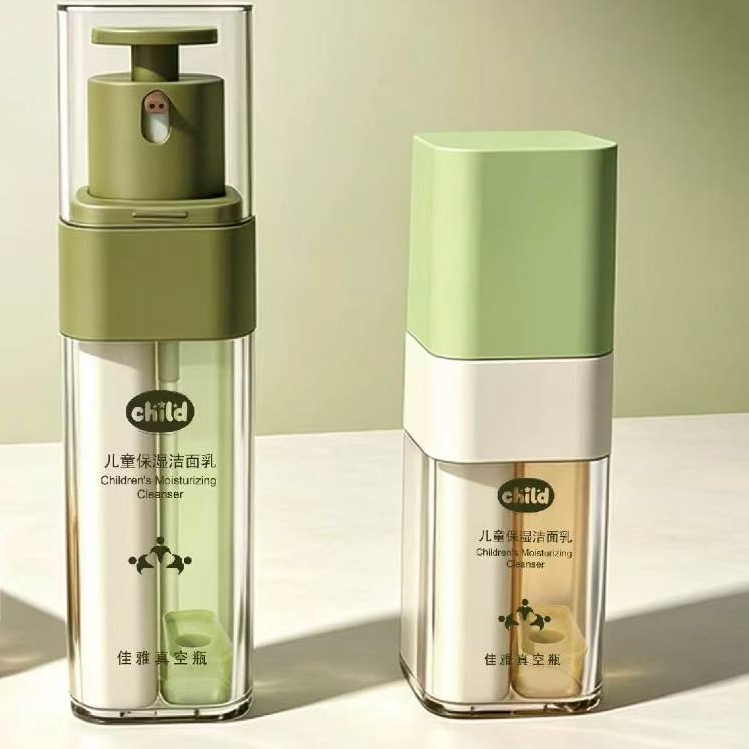 MB122 square vacuum dual dispensing system bottle