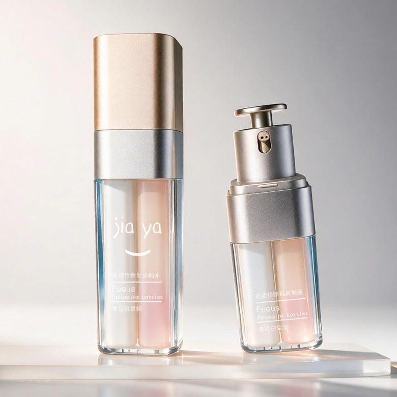 MB122 square vacuum dual dispensing system bottle