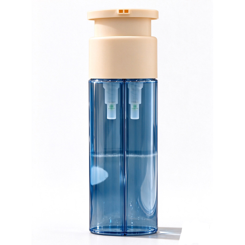MB103 PET Column double chamber bottle with pump