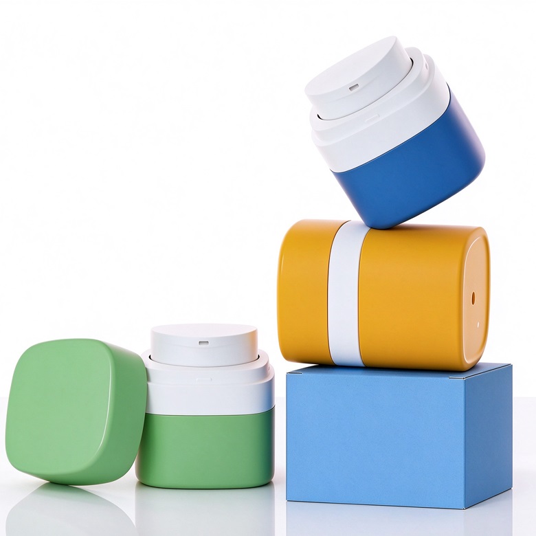 MS406 square vacuum dispensing pump jars in green